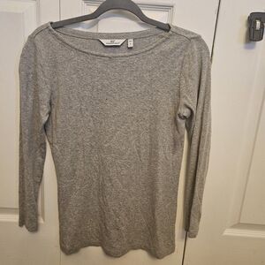 Vineyard Vines Heather Gray Long-Sleeve Crewneck Tee